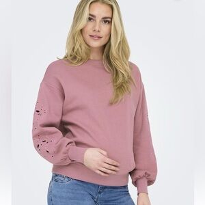 BloomChic Plus Size Solid Long Sleeve Crew Neck Sweatshirt us14-16